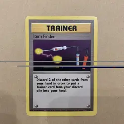 Pokemon Cards Item Finder 74/102 Base Set WOTC Unlimited Rare MP - Image 1