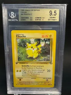 BGS 9.5 Pokemon 1999 Jungle PIKACHU 1st EDITION ITA #60 - Image 1