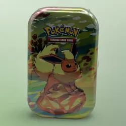 NEW Pokemon Prismatic Evolutions Mini Tin Flareon Scarlet Violet Factory Sealed - Image 3