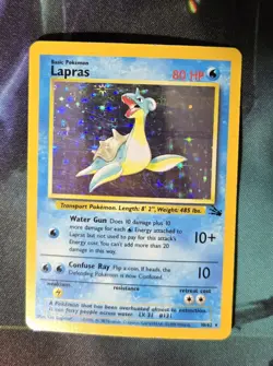 Lapras 10/62 Fossil Holo Rare 1999 Pokemon TCG - Image 5