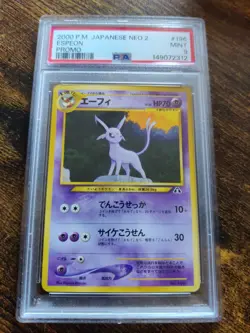 2000 POKEMON JPN NEO 2 PROMO #196 ESPEON PSA 9 MINT! - Image 1
