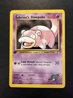 Sabrina's Slowpoke - 1st Edition Gym Heroes - 95/132 - Common - Pokemon - Image 1