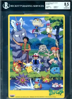 Pokemon Ash Misty Pikachu Pencil Art Board Jumbo 1997 Banpresto BGS 8.5 NM-MT+ - Image 1