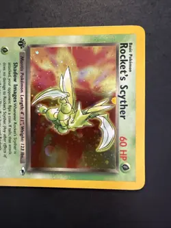 Rocket's Scyther 1st Edition 13/132 Gym Heroes Holo Pokemon - Image 5