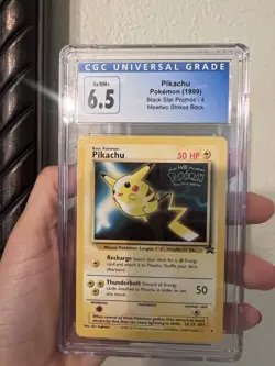 1999 Pikachu WB Movie Promo Black Star WOTC #4 CGC 6.5 - Image 1