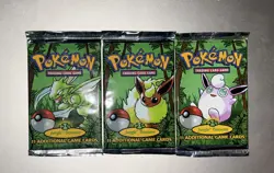 1999 WOTC Pokemon Jungle Foil Booster Pack Complete Art Set Sealed [Unweighed] - Image 1