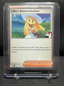 Lillie's Determination 119/132 Cosmos Holo Pokemon 2026 Prize Pack Series 8 NM - Image 1