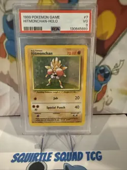Hitmonchan - Holo - 7/102 Base Set - WOTC Unlimited - Pokemon TCG - 1999 LP-NM - Image 1