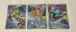 Pokemon First Partner Illustration Collection Promos Chimchar Turtwig Piplup - Image 1