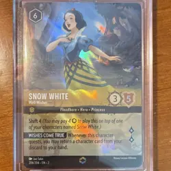 Disney Snow White - Well Wisher Character Lorcana TCG Card 206/204 Enchanted - Image 1