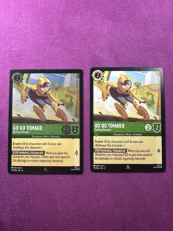 2x Disney Lorcana Azurite Sea #73/204 Go Go Tomago 1 Cold Foil 1 Regular - Image 1