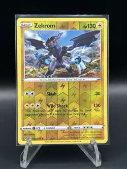 Zekrom 60/185 Vivid Voltage Reverse Holo Rare Pokemon TCG card game nm - Image 1