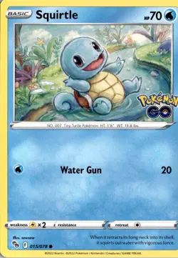 Squirtle 015/078 Pokemon GO Pokemon Card TCG - Image 1