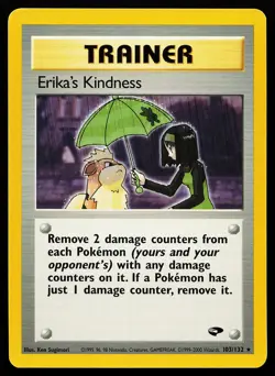 Erika's Kindness 103/132 Rare Gym Challenge Pokemon Card - Image 1