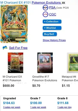 Mega Charizard EX 13/108 Evolutions Mega EX Holo Ultra Rare Pokemon TCG Card - Image 3