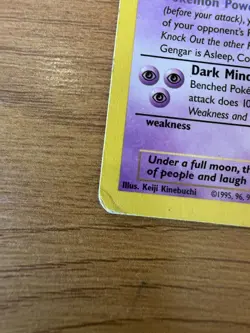 Pokemon Gengar 20/62 Rare Fossil Non-Holo Card 1999 WOTC - Image 2
