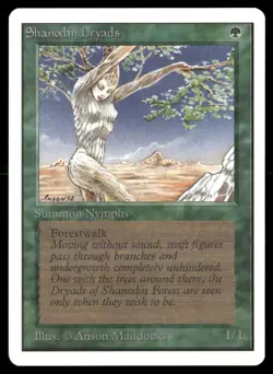 1994 MTG Revised Edition SHANODIN DRYADS Common Vintage Magic Card NM - Image 1