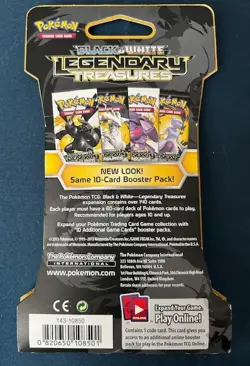 POKEMON, Black &White Legendary Treasures BOOSTER PACK-TRADING CARD GAME-NEW ! - Image 2