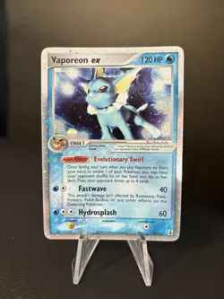 Pokemon Vaporeon EX TCG Holo Card 110/113 Delta Species 2005 LP - Image 1