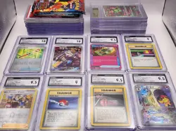 21 Graded Pokemon Cards & 4 Sealed Packs (Estate Find) - Image 1
