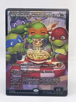 Magic The Gathering - Michelangelo, Weirdness to 11 (Showcase) (TMT) Foil - Image 1
