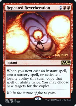 1x Repeated Reverberation *FOIL PROMO* - NM - Core Set 2020 - SPARROW MAGIC - Image 1