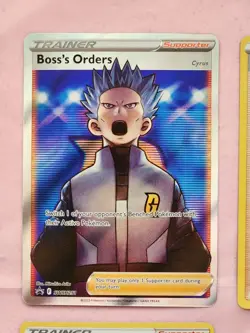 SEALED Pokemon Cyrus SWSH251 Boss's Orders Promo Pokemon Card + 3 holos - Image 2