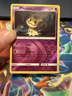 Pokemon TCG Mimikyu 58/145 SM-Guardians Rising Holo Rare Reverse Holo - Image 1
