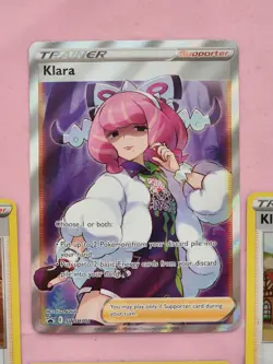SEALED Pokemon Klara SWSH302 Full Art Promo Pokemon Card + 3 holos - Image 2
