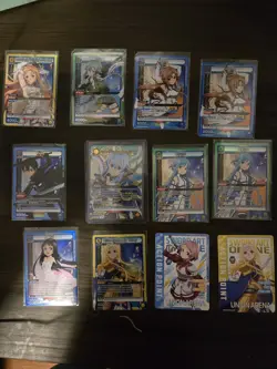 Union Arena ,Sword Art Online Lot 12 Cards Sinon(sun Goddes ,Solus)Sr* & 9 Sr - Image 1