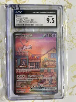 CGC 9.5 MINT+ Mew Ex SVP053 ALTERNATE ART HOLO 151 UPC PROMO Pokemon Card - Image 1