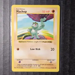 Machop, Shadowless, Base Set, 52/102, LP, Pokemon, WOTC 1999, (4/11) - Image 1