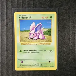 Nidoran M, Shadowless, Base Set, 55/102, LP, Pokemon, WOTC 1999, (2/4) - Image 1