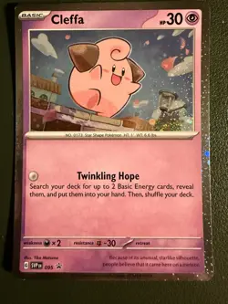 Pokemon TCG Cleffa 095 SV Promos Cosmos Holo Near Mint - Image 1