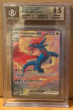 Salamence EX 187 Special Illustration Rare Pokemon Journey Together BGS 9.5 Gold - Image 1
