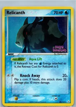 Relicanth Pokemon TCG Holon Phantoms 30/110 Rare Reverse Holo Stamped - Image 1