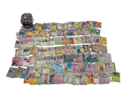 Large Pokemon Card Bundle with Tin - 300+ Cards Mixed Types & Trainers - Image 1