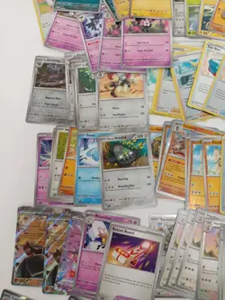 Large Pokemon Card Bundle with Tin - 300+ Cards Mixed Types & Trainers - Image 2