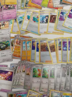 Large Pokemon Card Bundle with Tin - 300+ Cards Mixed Types & Trainers - Image 3