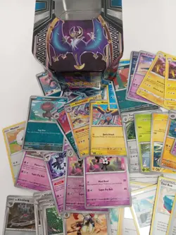 Large Pokemon Card Bundle with Tin - 300+ Cards Mixed Types & Trainers - Image 4