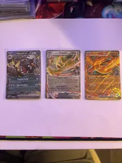 Pokemon TCG Team Rockets Moltres EX 031/182 Persian Ex 150/182 Mastiff Ex 139 Nm - Image 1