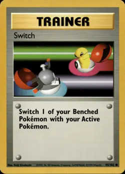 SWITCH 95/102 COMMON BASE SET UNLIMITED POKEMON HP - Image 2
