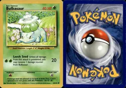 BULBASAUR 44/102 COMMON BASE SET UNLIMITED POKEMON HP - Image 1