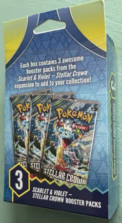 POKEMON TCG SCARLET & VIOLET STELLAR CROWN BOOSTER BUNDLE with 3 Booster Packs - Image 2