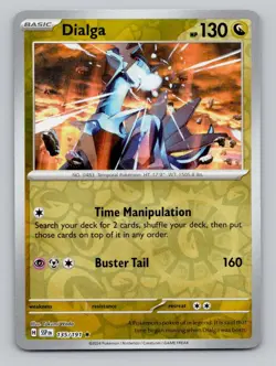 Reverse Holo Dialga 135/191 Rare SV08: Surging Sparks Pokemon - Image 1