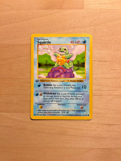 Squirtle (#063/102) - 1st Edition OS - Base Set (Shadowless) HP Pokemon - Image 1