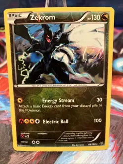 Pokemon Zekrom 64/108 Reverse Holo Rare Roaring Skies XY - Image 1