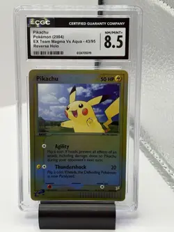 2004 Pokemon Pikachu Common Reverse EX Team Magma VS Team Aqua 43/95 CGC 8.5 - Image 1