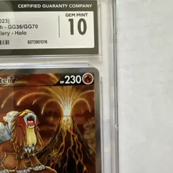 Cgc 10 Entei 2023 Pokemon Crown Zenith Gg36/gg70galarian Gallery Holo English - Image 4