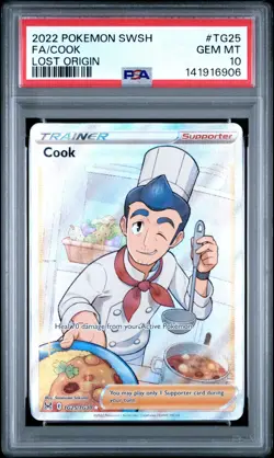 Cook 2022 Pokemon Sword & Shield Lost Origin #TG25 Full Art PSA 10 - Image 1
